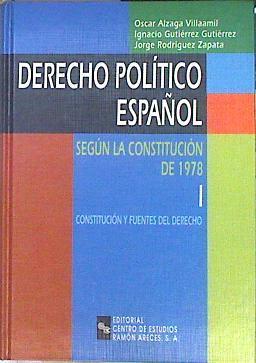 Derecho político español según la Constitución de 1978 I Constitución y fuentes del derecho | 142071 | Alzaga Villaamil, Óscar/Jorge Rodriguez Zapata, Ignacio Gutierrez