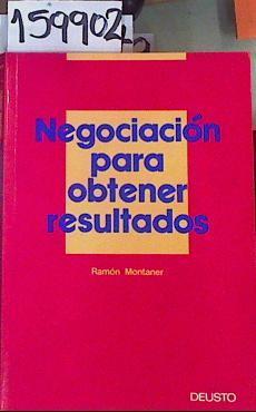 Negociación para obtener resultados | 159902 | Montaner Anfruns, Ramón