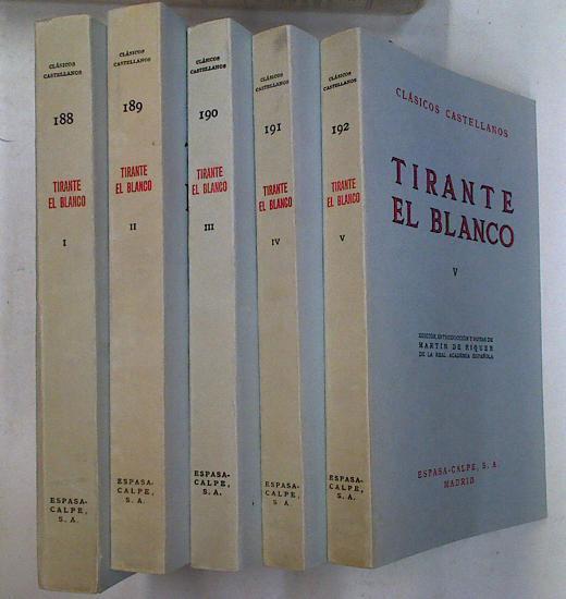 Tirante el Blanco 5 tomos | 103779 | Martorell, Joanot/Galba, Martí Joan de