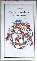 De La Naturaleza De Las Cosas | 27951 | Lucrecio Caro Tito/edición de, Agustín Garcia Calvo