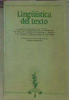 Lingüística del texto | 154688 | Bernárdez, Enrique/Albadalejo Mayordomo, Tomas