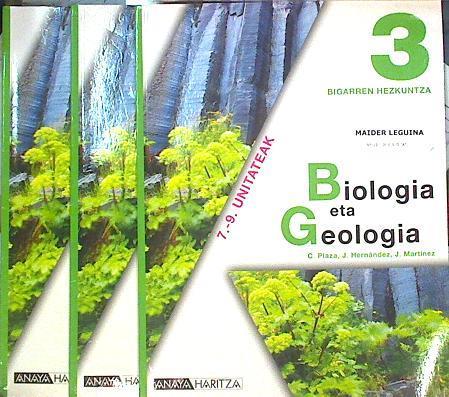 Biologia eta geologia, 3 BDH (País Vasco, Navarra) 3 unidades didacticas (Completo) | 142077 | Hernández Gómez, Jesús/Plaza Escribano, Concepción/Martínez Casillas, Jesús