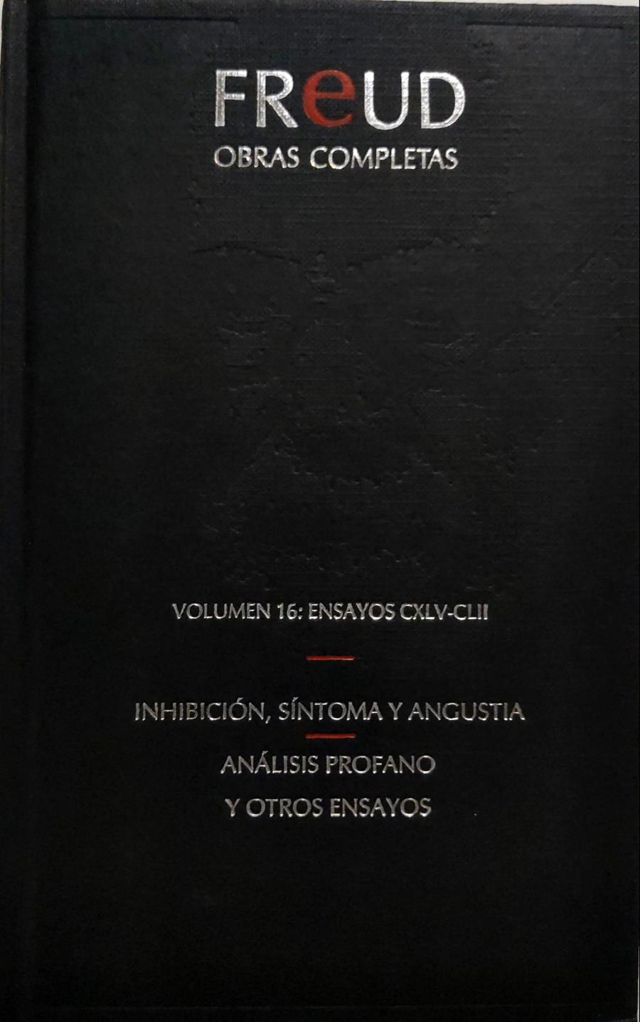 "Inhibición, síntoma y angustia ; Análisis profano y otros ensayos" | 97574 | Freud, Sigmund