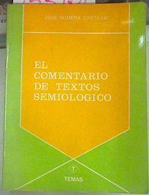 El comentario de textos semiológico | 155101 | Romera Castillo, Jose