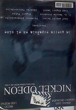 Nickel Odeon Revista trimestral de cine Verano 2000 Número 19 La guerra española en el cine | 179156 | VVAA