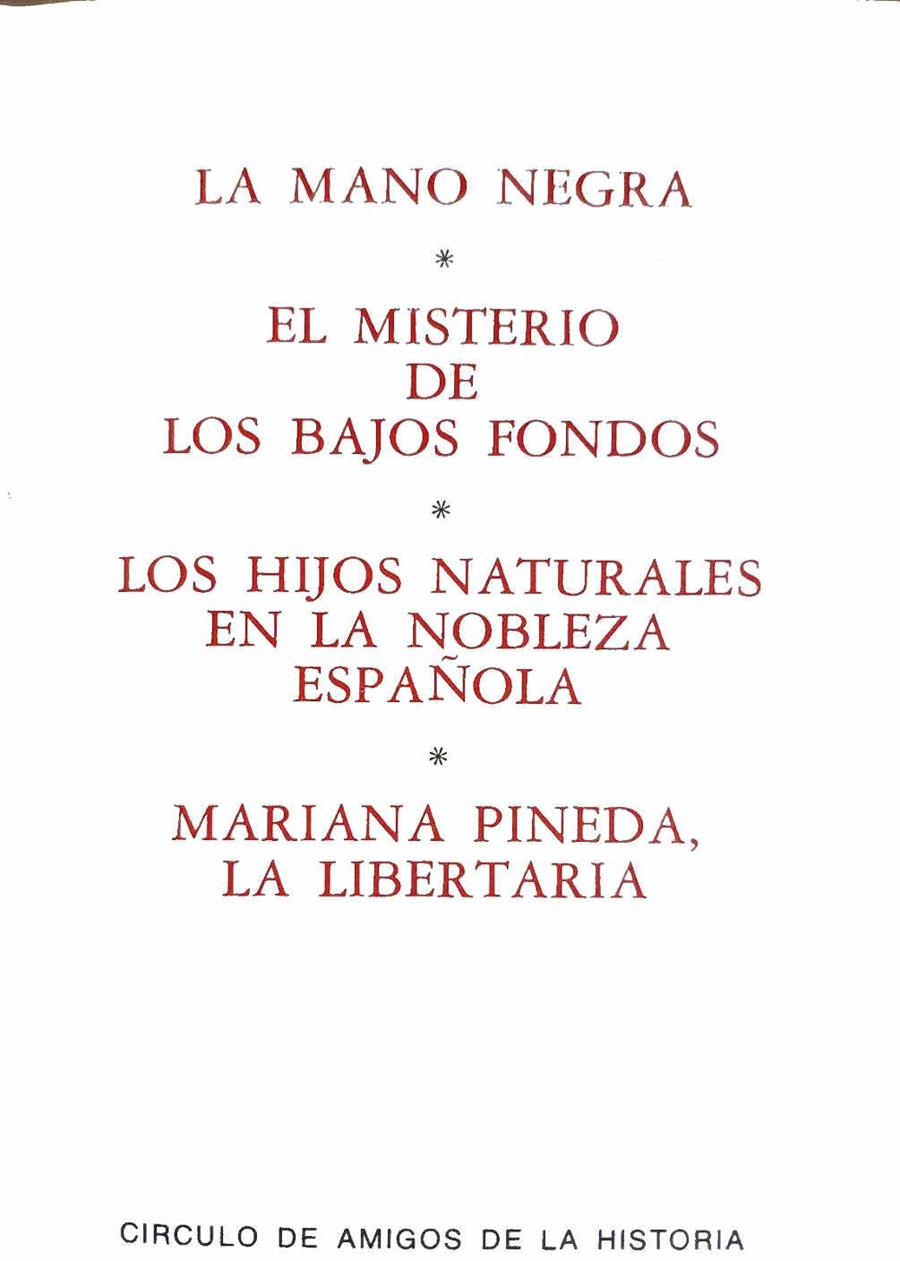 La Mano Negra y otros Vol VIII, La mano negra El misterio de los Bajos fondos | 188472 | Cristina Martín De Bustamante/Varios Autores