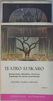 Teatro Euskaro I Notas para una historia del arte dramático vasco II Entrevistas reseñas Cró 2 tomos | 136456 | Antonio Maria Labayen