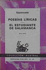 Poesías líricas: El estudiante de Salamanca | 148294 | Espronceda, José de
