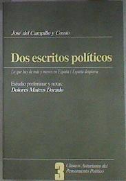 Dos escritos políticos de José del Campillo y Cosío | 181475 | Mateos Dorado, Dolores