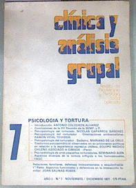 Clinica y analisis grupal, revista de psicoterapia y psicologia social N° 7 psicologia y tortura | 176390 | VVAA, revista de psicoterapia y psicologia social aplica