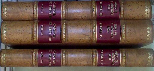 Cantar de Mio Cid. Texto, gramática y vocabulario. 3 tomos 4 partes. (Obra Completa) | 155702 | Menéndez Pidal, Ramon