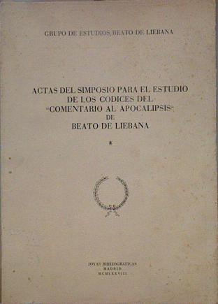 "Actas del Simposio estudio de los Codices del ""Comentario Al Apocálipsis""" | 151772 | Sánchez-Albornoz, Claudio