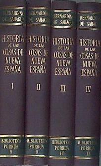 Historia General De Las Cosas De Nueva España 4 tomos. Completo | 66497 | Ángel María Garibay (numeración, notas y apéndice), Fray Bernardino de Sahagún/SAHAGÚN, Bernardino