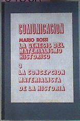 La Génesis Del Materialismo Histórico 3. La Concepción Materialista De La Historia | 64068 | Rossi Mario
