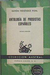 Antología de prosistas españoles | 150723 | Menéndez Pidal, Ramón