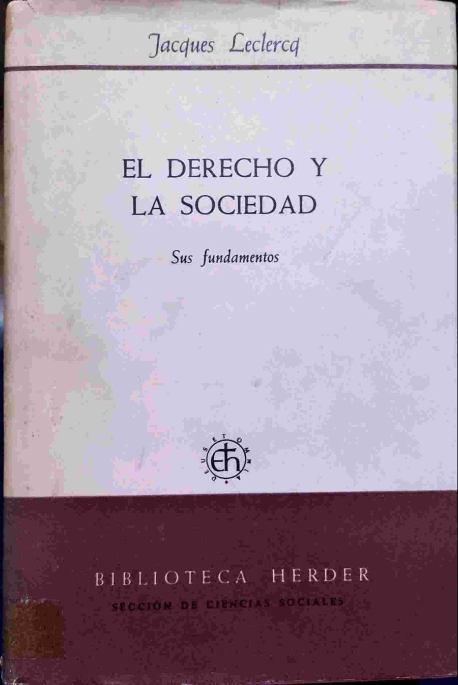 El derecho y la sociedad | 94111 | Leclercq, Jacques