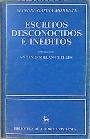 Escritos desconocidos e inéditos | 148059 | García Morente, Manuel