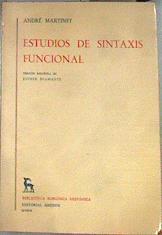 Estudios de sintaxis funcional | 175837 | Martinet, André