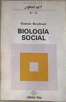 Biología social | 171070 | Bouthoul, Gaston