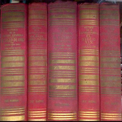 Historia de la Cultura Española Lote de 5 vol  EL SIGLO XVIII El Siglo XIX El Imperio Español La Baj | 178044 | MERCADER RIBA, Juan:, REGLA/ALCOLEA, Juan/Santiago/BAGUÉ, Enrique y PETIT, Juan, Antonio Igual Úbeda,/Ilustraciones seleccionadas Juan Subías Galter