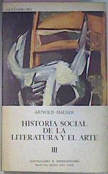 Historia Social De La Literatura Y Del Arte 3 Tomos | 60293 | Hauser Arnold