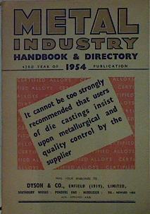 The Metal Industry Handbook & Directory. 1954 Editión Nª 43 | 146802 | VVAA, The Metal Industry Handbook & Directory