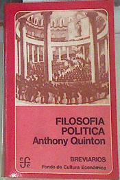 Filosofía política | 155300 | Quinton, Anthony
