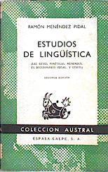 Estudios De Lingüística ( Las leyes foneticas, Menendus, El diccionario ideal y otros ) | 59105 | Menéndez Pidal Ramón