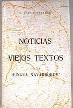 Noticias y viejos textos de la Lingua Navarrorum | 181332 | Apat-Echebarne, A.