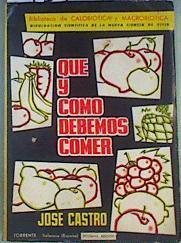 Que y como debemos comer | 93708 | Blanco, Jose Castro