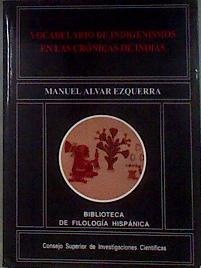 Vocabulario de indigenismos en las Crónicas de Indias | 184101 | Alvar Ezquerra, Manuel