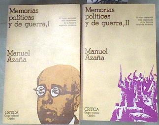 Memorias políticas y de guerra. Tomo I-II | 180763 | Azaña, Manuel
