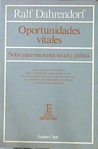 Oportunidades Vitales. Notas Para Una Teoría Social Y Política. | 46019 | Dahrendorf Ralf