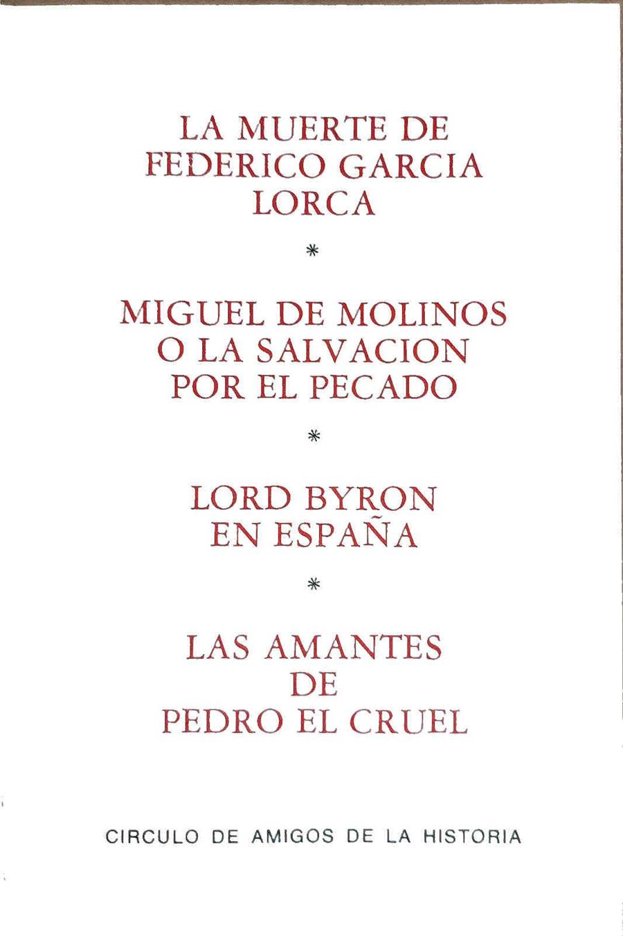 La Muerte de García Lorca y otros Vol. IV. La muerte de Federico García Lorca  Miguel de Molinos | 188473 | Enrique López Catellon/Varios Autores