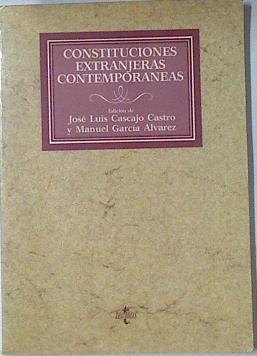 Constituciones extranjeras contemporáneas | 107574 | José Luis, Manuel B  García Álvarez/Cascajo Castro