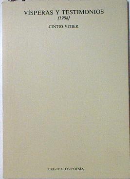 Vísperas y testimonios (1988) | 127646 | Vitier Ramirez, Cintio
