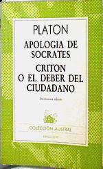 "Apología de Sócrates ; Critón o El deber del ciudadano" | 142986 | Platón