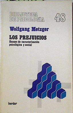 Los prejuicios | 124170 | Metzger, Wolfgang