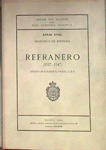 Refranero (1527-1547) ANEJO XVIII | 184216 | Francisco de ESPINOSA