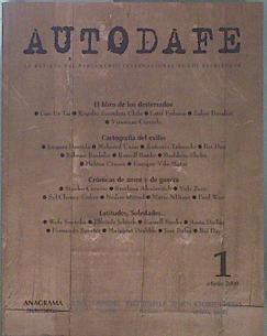 Autodafe Revista Del Parlamento Internacional De Escritores Tomo 1 | 61022 | Vvaa