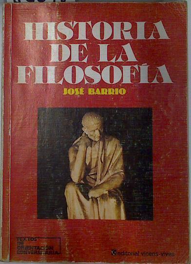 Historia de la filosofía, COU | 82578 | Barrio, José