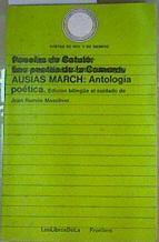 Antología poética de Ausias March | 158660 | March, Ausiàs/editor literario, Juan Ramón Masoliver