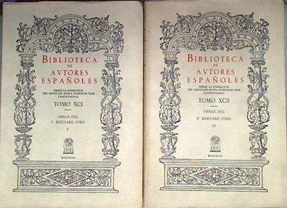 Obras del P. Bernabé Cobo desde la Formacion del Lenguaje hasta Nuestros Dias | 181442 | Bernabé Cobo et Francisco Mateos