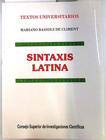 Sintaxis latina | 120568 | Bassols de Climent, Mariano
