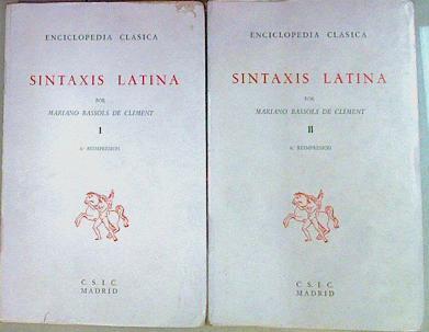 Sintaxis latina. 1 y 2 ( obra Completa ) | 157154 | Bassols de Climent, Mariano