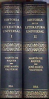 Historia de la Literatura Universal 2 Tomos | 89370 | Jose María Valverde, Martín de Riquer