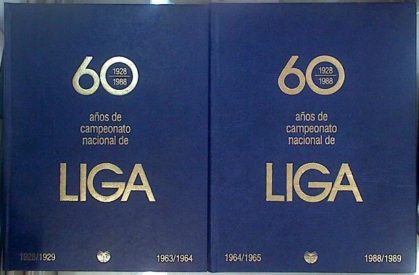 Sesenta años 60 de campeonato nacional de liga 2 tomos Obra completa 1928//1929 1988/1989 | 146894 | VVAA