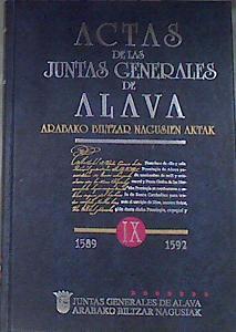 1589 - 1592 Actas de las Juntas Generales de Álava. Arabako Biltzar Nagusien aktak IX | 170519 | Álava. Juntas Generales