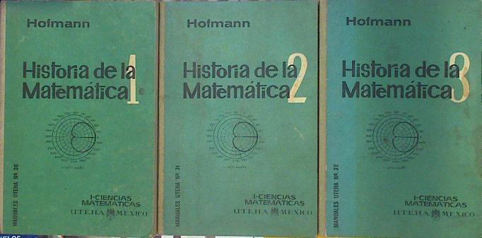 Historia de la matematica 3 Tomos | 135831 | Hofmann, Joseph