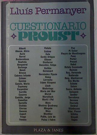 Cuestionario Proust | 59504 | Permanyer Lluis